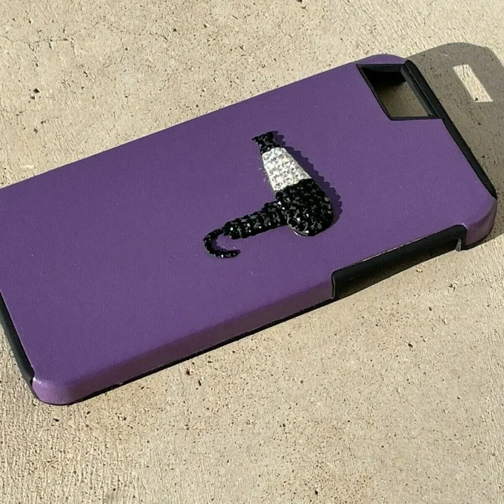 DEO.S Phone Back Case for Apple 5 Made with Swarovski Elements HAIR DRYER New